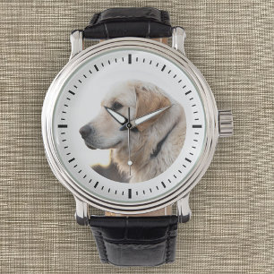Custom Photo Pet Minimalist Modern Keepsake Watch