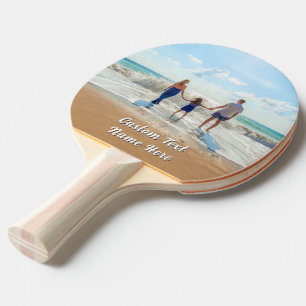 Custom Photo Photo Ping Pong Paddle with Text Name