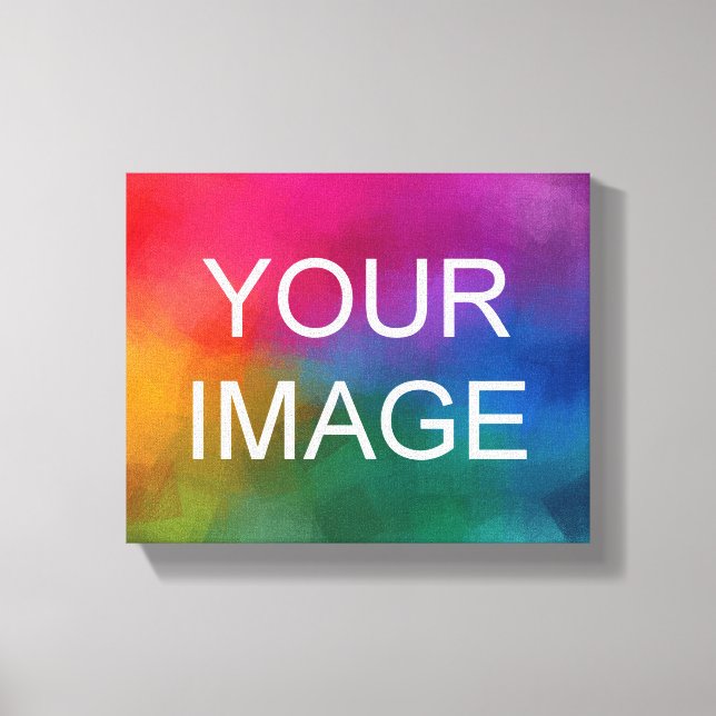 Custom Photo Picture Image Logo Horizontal Canvas Print (Front)