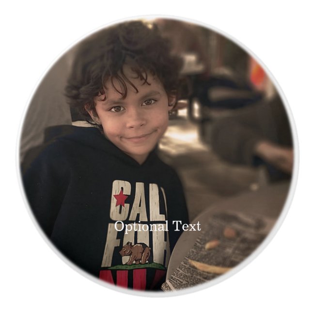 Custom Photo Picture Personalised Dresser Cabinet Ceramic Knob (Front)