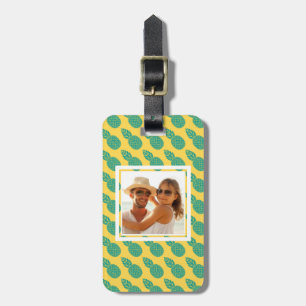 Custom Photo Pineapple Pattern Luggage Tag