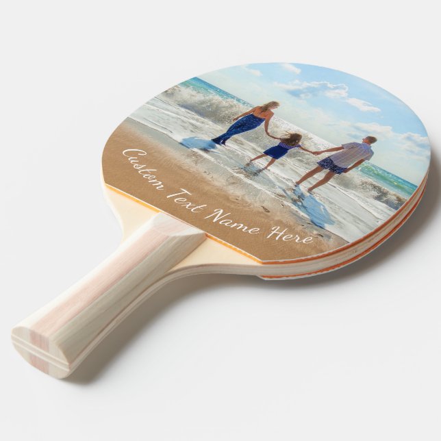 Custom Photo Ping Pong Paddle Your Photos and Text (Front Angle)