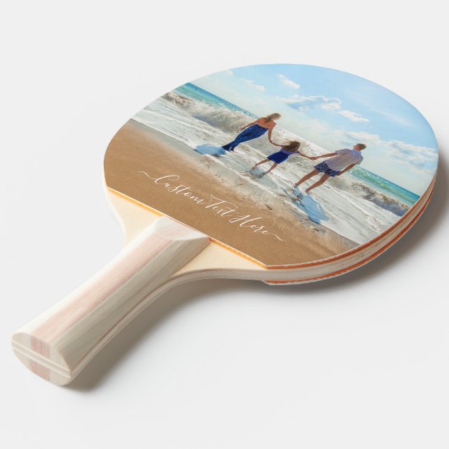 Custom Photo Ping Pong Paddles Your Text Name (Front Angle)