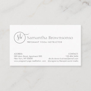 Custom Photo Pregnant Doula Birth Coach Business Card