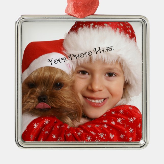 Custom Photo Premium Ornament (Front)