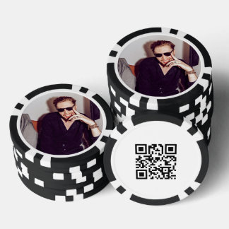 Custom Photo Promotional QR Code Double Sided Poker Chips