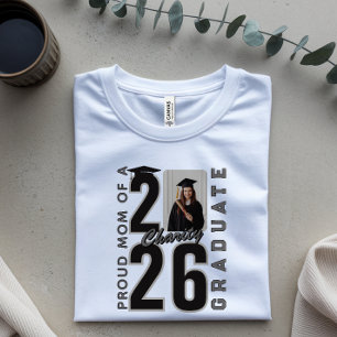 Custom Photo Proud Family Matching Graduation T-Shirt
