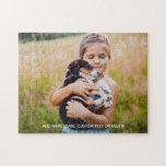 Custom Photo Puzzle With Custom Text Dog Child etc<br><div class="desc">Create your own custom photo puzzle - just upload your photo and add custom text (or delete).  Makes a wonderful keepsake gift - great for birthdays,  special occasions or everyday family game night.</div>