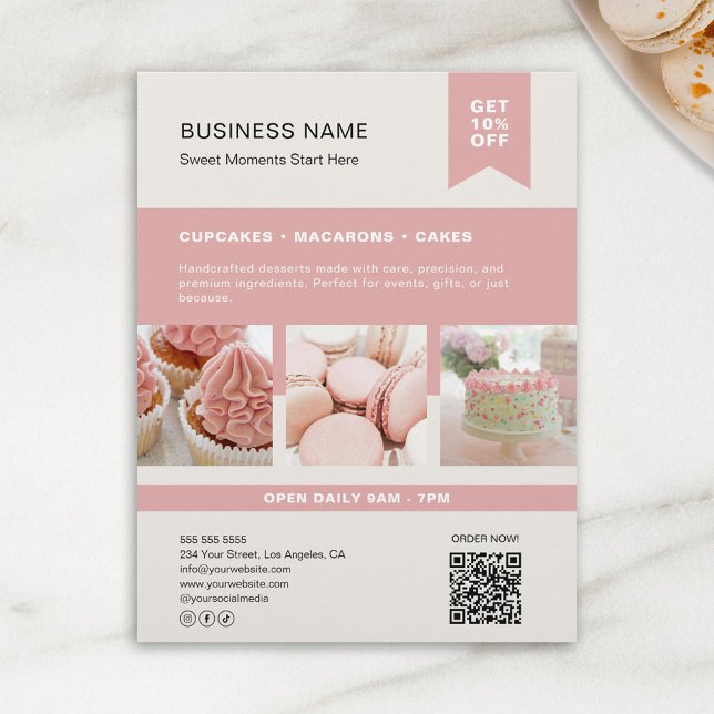 Custom Photo QR Bakery Flyer (Custom Photo QR Bakery Flyer)