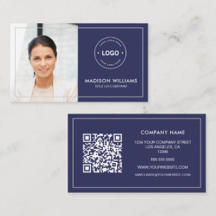 Custom Photo QR Code Business Card