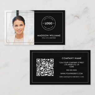 Custom Photo QR Code Business Card