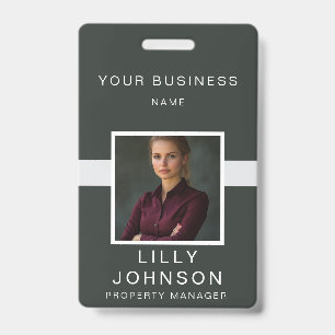 Custom Photo & QR Code Professional ID Badge
