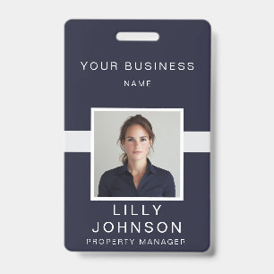 Custom Photo & QR Code Professional ID Badge