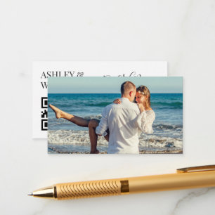 Custom Photo QR Code RSVP Enclosure Card