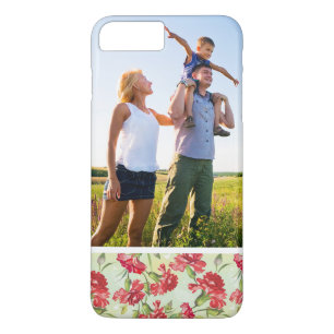 Custom Photo Red Carnations & butterflies Case-Mate iPhone Case