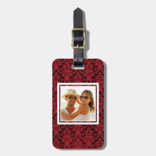 Custom Photo Red wallpaper 2 Luggage Tag