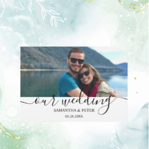 Custom Photo Relaxed Wedding Guest Book Banner