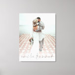 Custom Photo Remember This Moment Wedding Canvas Print<br><div class="desc">Custom Photo Remember This Moment Wedding. Simply replace the sample photo with your own favourite of portrait orientation and of high resolution. Romantic saying Remember This Moment is in an elegant set script at the bottom. You can change the colour of this text if necessary to better suit your photo...</div>