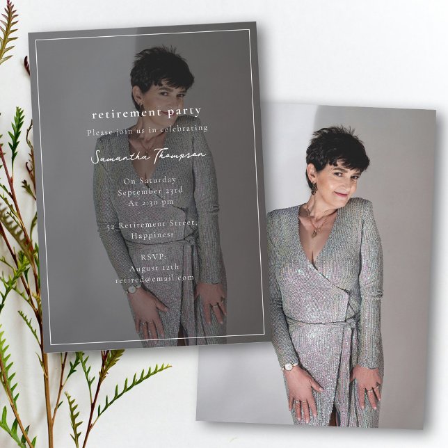 Custom Photo Retirement Party Celebration Invitati Invitation (Custom Photo Retirement Party Celebration Invitati Invitation)