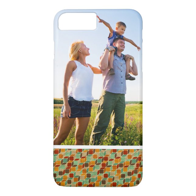 Custom Photo Retro geometric pattern 4 2 Case-Mate iPhone Case (Back)