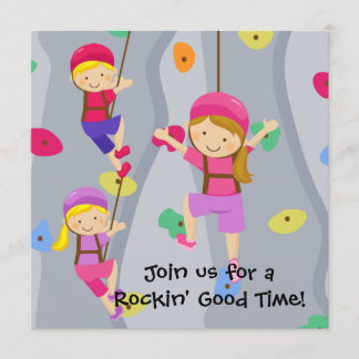 Custom Photo Rock Wall Birthday Invitation