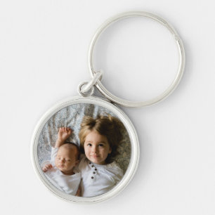  Custom Photo Round Metal Charm Key Ring