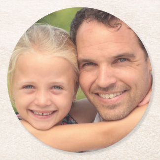 custom photo round paper coaster