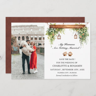 Custom Photo Rustic Dog  Save The Date