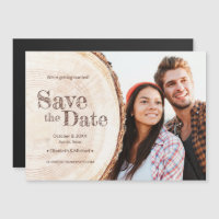Custom Photo Rustic Wedding Wood Grain Nature