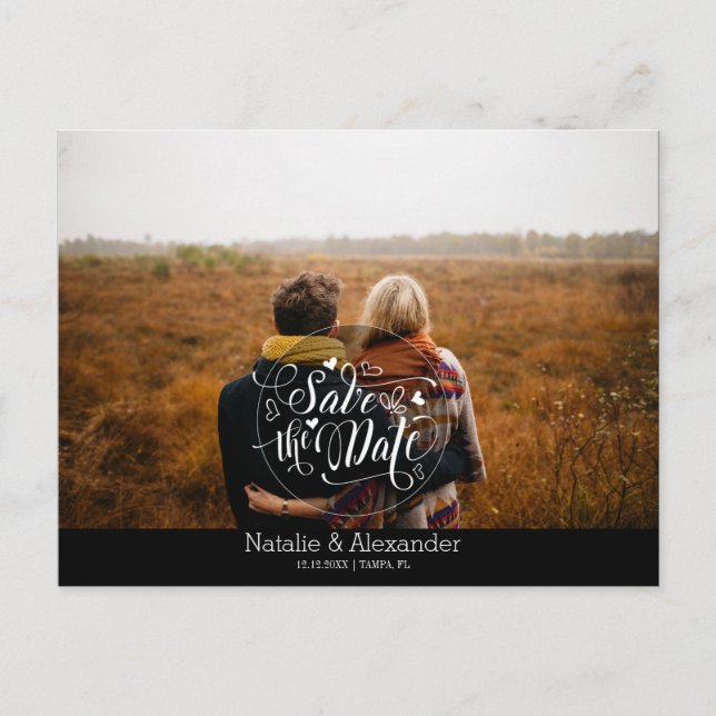 Custom Photo  | Save The Date Announcement Postcard (Front)