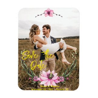 Custom Photo Save the Date - Minimalist Magnet