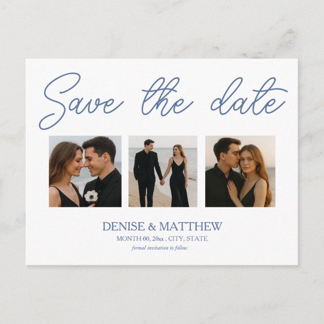 Custom Photo Save the Date Postcard (Front)