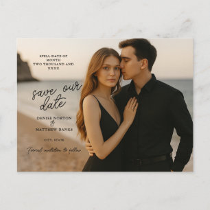 Custom Photo Save the Date Postcard