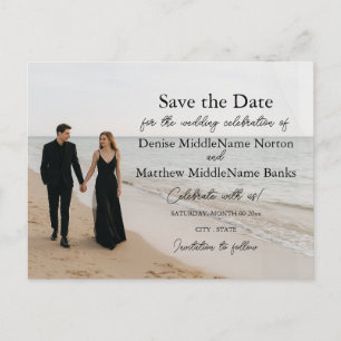 Custom Photo Save the Date Postcard