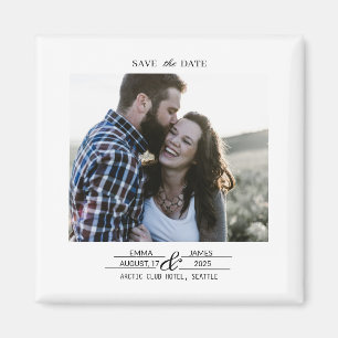 Custom Photo Save the Date Wedding magnet