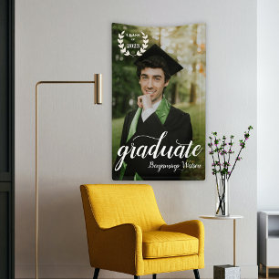 Custom Photo Script Graduate Banner