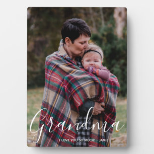 Custom Photo Script Grandma Plaque