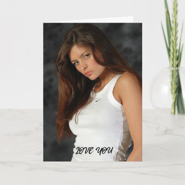 CUSTOM PHOTO SCRIPT GREETING CARD (Front)
