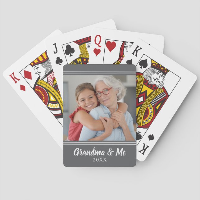 Custom Photo Script Playing Cards (Back)