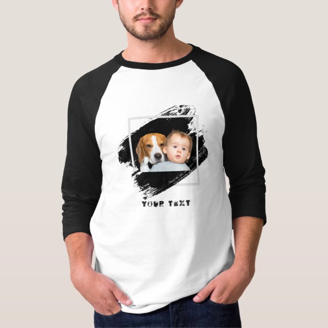 Custom Photo Shirt - Add Custom Photo & Text (Front)