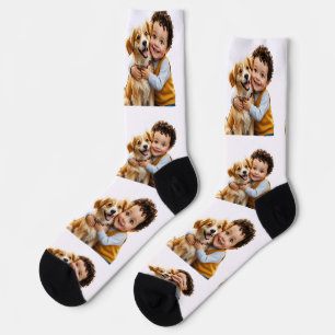 Custom Photo Simple Personalized Golfer Driver Socks