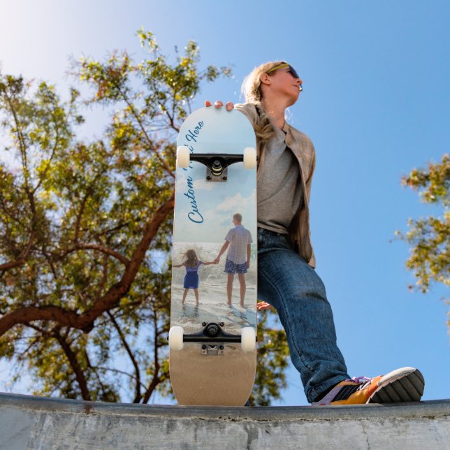 Custom Photo Skateboard Personalised Text (Outdoor 1)