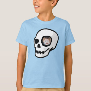 Custom photo Skull scary spooky day of the dead T-Shirt