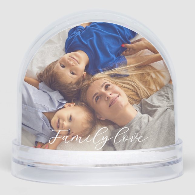 Custom Photo Snow Globe – Personalised Gift (Front)