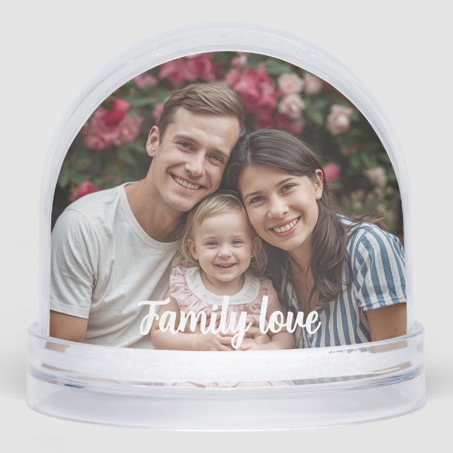 Custom Photo Snow Globe – Personalised Gift (Front)