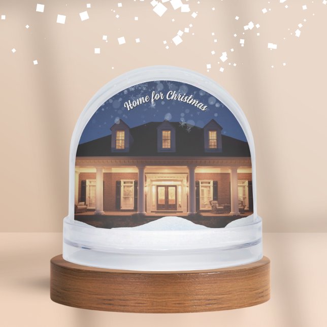 Custom Photo Snow Globe with House Keepsake Gift (Custom Photo Snow Globe with House Keepsake Gift)