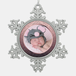 Custom Photo Snowflake Christmas Ornaments