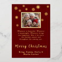 Custom Photo Snowflakes Merry Christmas