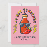 Custom Photo So Hot Together Hot Sauce Anniversary