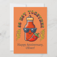 Custom Photo So Hot Together Hot Sauce Anniversary